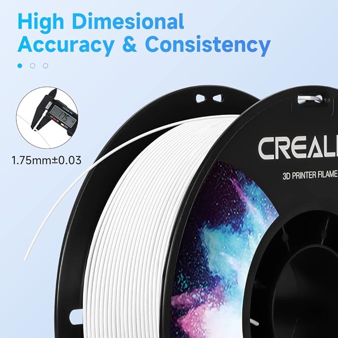 Creality ABS Filament 1.75mm, 3D Printer Filament, No-Tangling, Strong Bonding and Overhang Performance Dimensional Accuracy +/-0.02mm, 2.2lbs/Spool - Image 3