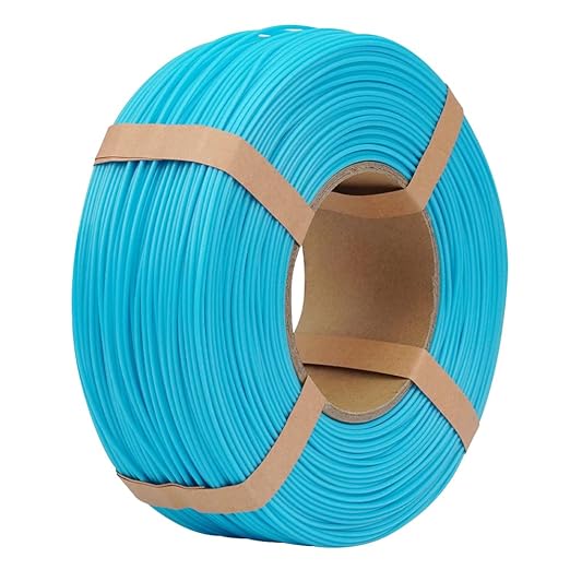 Inland V2 PLA PRO (PLA+) 3D Printer Filament Refill, 1.75mm Spooless Filament, Dimensional Accuracy +/- 0.03mm, 1KG (2.2lbs) Light Blue Refill for Inland Reusable Spools, Bambu Lab Compatible by INLAND