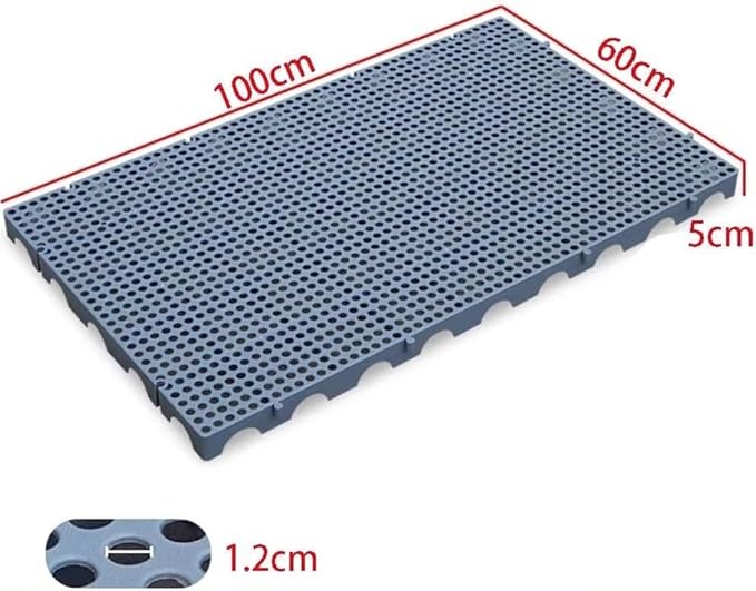 LNNW Plastic Pallet Warehouse Pallet Pet Moisture Barrier Cargo Storage Matting for Garage Supermarket, 1 Pack Floor Pallets for Garage Supermarket Basement(Light Gray,100x60x5cm) - Image 2