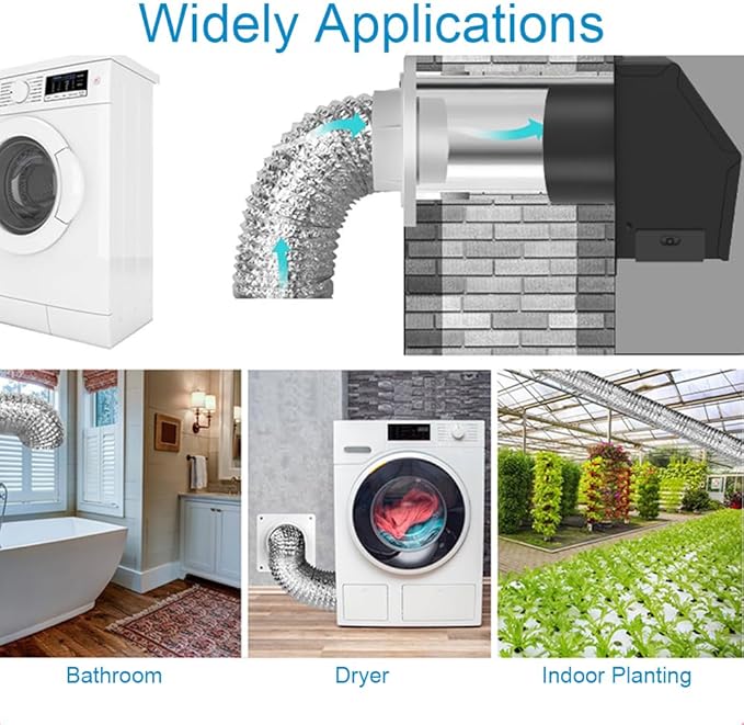 Picowe 4 Inch Dryer Vent Cover Outside, Metal Wall Vent Cover with Removable Lid & Noise-Reducing Sponge Gasket, for Dryer, Bathroom, Kitchen, Garage Exhaust - Image 4