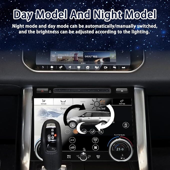 for 2013 2014 2015 2016 2017 Land Range Rover Sport L494 Car Climate Control Upgrade LCD Touch Screen AC Panel Control Air Conditioning Dashboard Seat heating Android Voice HVAC (L494 climate control) - Image 3