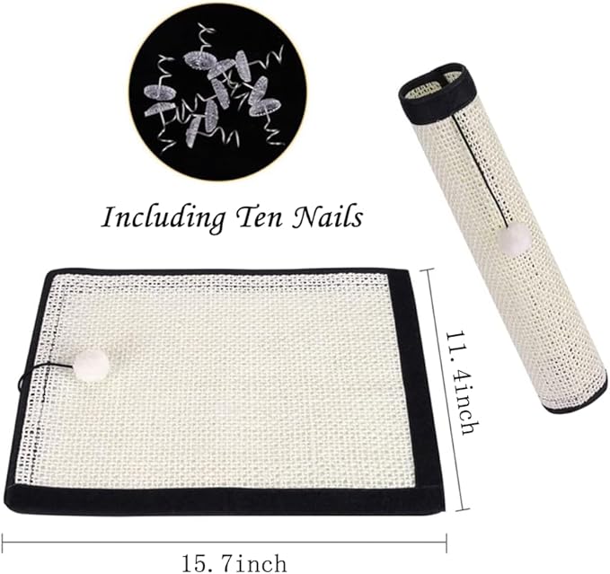 Cat Scratch pad Sofa Protector, Natural sisal Sofa Protector, Anti Scratch pad Furniture Protector, Sofa Protector, Bed Furniture Corner Protector, and Anti Scratch Protector (15.7"×11.8”-S) - Image 2
