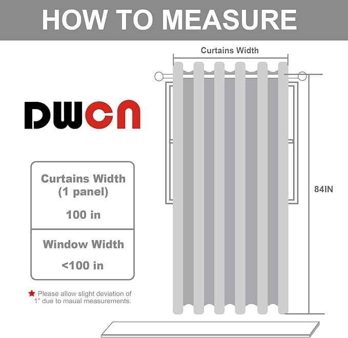 DWCN Room Divider Curtain - Extra Wide Blackout Curtain for Sliding Glass Door, Living Room, Bedroom Partition and Shared Office Space, 1 Grommet Curtain Panel, 8.3ft Wide x 7ft Tall, Stone Blue - Image 2