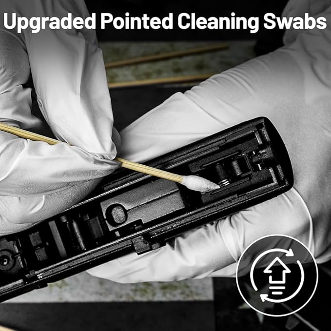 500PCS 6" Gun Cleaning Swabs in Storage Box - Lint Free, Highly Absorbent Long Cotton Cleaning Swab - Image 3