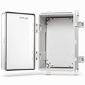 QILIPSU Waterproof Junction Box IP67 Outdoor Plastic Electrical Project Enclosure Weatherproof with Mounting Plate, Wall Brackets, Hinged Clear Cover 11.8"x7.9"x6.7" CC by QILIPSU