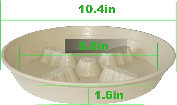 4 Pack Plant Saucer 10 inch, 8 12 14 17 inch, Plant Stand Plastic Plant Saucers for Indoors Outdoor, Heavy Duty Flower Plant Risers for Inside Pots, Pot Saucers for Plants, Grow Bags Saucers - Image 2