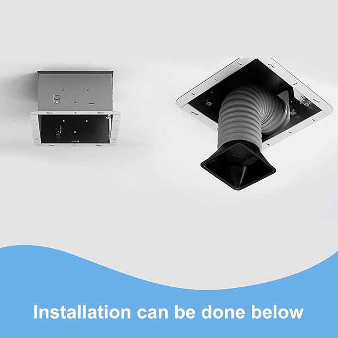 Tech Drive Bathroom Exhaust Fan with Light, 110 CFM, Super Quiet Bathroom Fan with Light and night light,1000lm Dimmable 5CCT LED Light Selectable,Energy Star Ventilation Fan,White - Image 6
