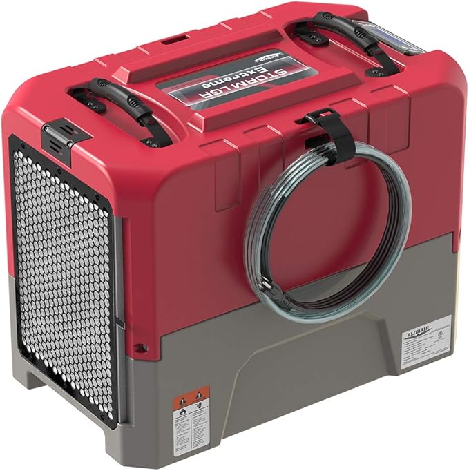 ALORAIR LGR Commercial Dehumidifier with Pump Drain Hose, 180 Pint Large Capacity Crawl Space Dehumidifier for Water Damage Restoration, Basements Warehouse & Job Sites, 5 Years Limited Warranty, Red - Image 7