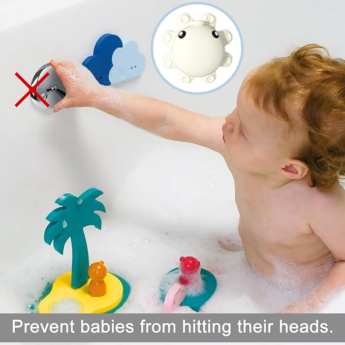 Bathtub Overflow Drain Cover Tub - tub Overflow Drain Cover, Soak Bath Overflow Drain Cover, Bathroom Spa Accessories, Adds Inches of Water for Deeper Bath (Silicone, Creamy-White) - Image 6