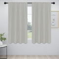Easy-Going Rod Pocket Blackout Curtains for Bedroom, Room Darkening Window Curtains for Living Room, Thermal Insulated Noise Reduction Solid Window Drapes, 2 Panels(52x56 in, Greyish White) by Easy-Going