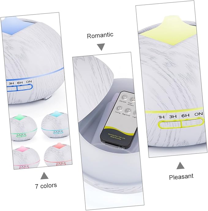 Essential Oil Diffuser with Remote Control Aromatherapy Humidifier with Waterless Auto-Off Colorful LED Lights Quiet Operation for Home Yoga Spa and Relaxation - Image 3