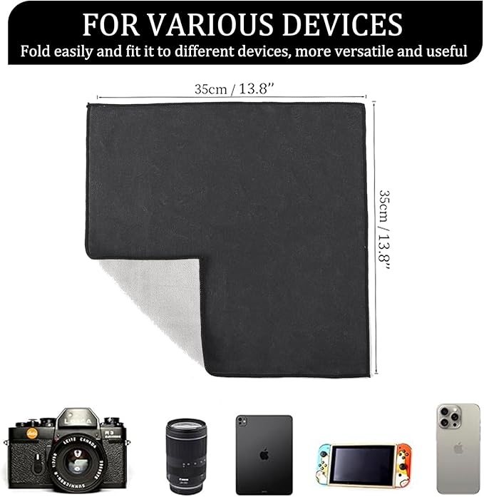 Camera Protective Wrap, Lens Protector, Magic Self-Adhesive Cloth for DSLR/Camera Lens/Phone/Accessories, 13.8''*13.8'' - Image 4