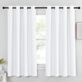 NICETOWN White Room Darkening Curtain for Bedroom 63 inches Long - (50% Blackout) Grommet Thermal Insulated Window Treatment Sound Reducing Drapes for Living Room (1 Panel, W52 x L63) by NICETOWN