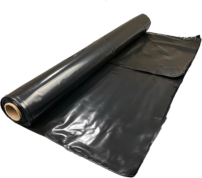 MB12X25300 Block Roll of 6 mil Moisture Barrier Polyethylene Underlay Film, 300 sq. ft, Black by MPGlobalProducts