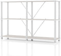 Homes: Inside + Out Apexa Modern 3-Tier Extra Wide Shelving Units, Collectibles Display Shelves, Easy Assembly Console Table, Home Storage Organizer for Living Room, Bedroom, Office, Taupe Grey by HOMESInsideOut
