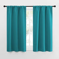 NICETOWN Peacock Blue Blackout Curtains Panels for Window, Thermal Insulated Rod Pocket Blackout Drapes/Draperies for Living Room (2 Panels, W34 x L54 inches) by NICETOWN