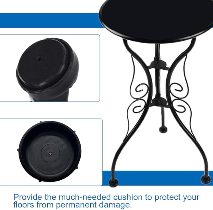 Wrought Iron Chair Glide Protector - Patio Outdoor Furniture Table Feet Leg Cap 1-1/2" Diameter Replace Accessories (16pcs) - Image 3