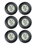6 Pack Hygrometer Thermometer Digital Humidity Meter Indoor/Outdoor Humidity Monitor Reptile Thermometer for Greenhouse Humidors Terrarium Jars ℉/ ℃(6) by JEDEW