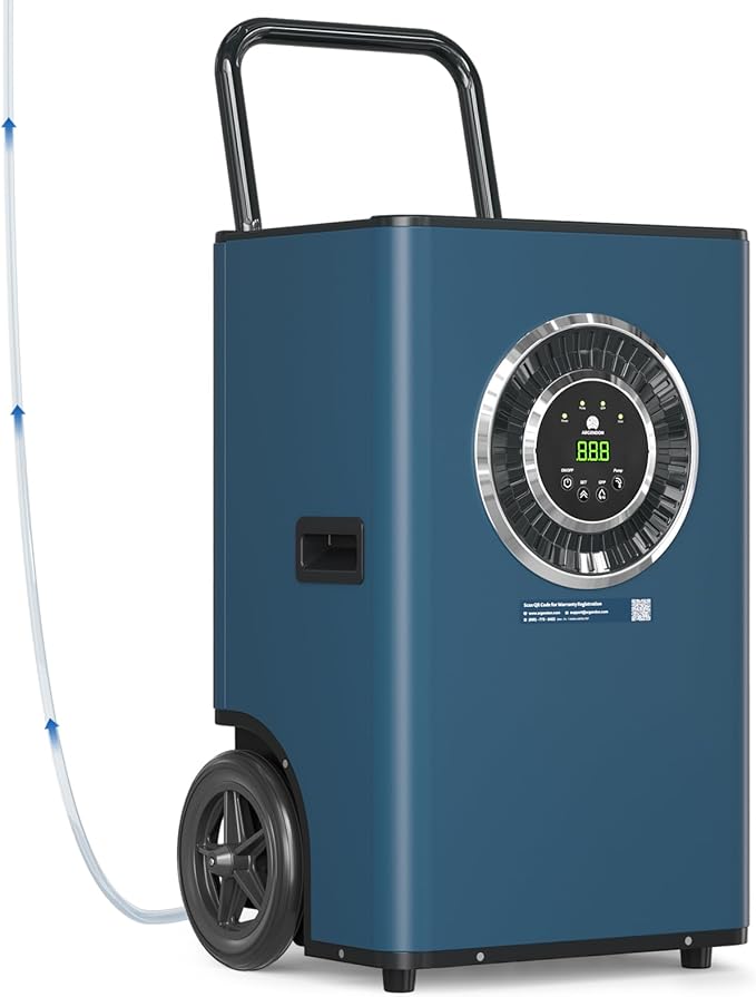 ARGENDON 145 Pints Commercial Dehumidifiers for Basements with Pump, AUTO Defrost, Industrial Dehumidifier with Drain Hose Portable Handle for Large Space, Water Damage Restoration, Home, Garage by Argendon