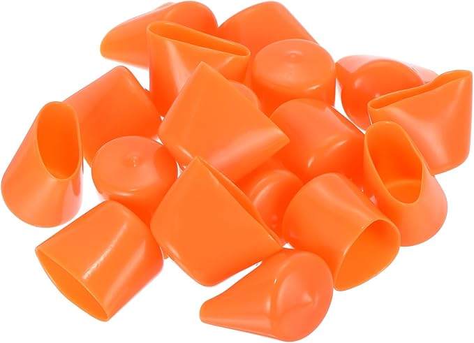 uxcell 20pcs Rubber End Caps 30mm ID Vinyl Round Tube Bolt Cap Cover Screw Thread Protectors Orange - Image 4