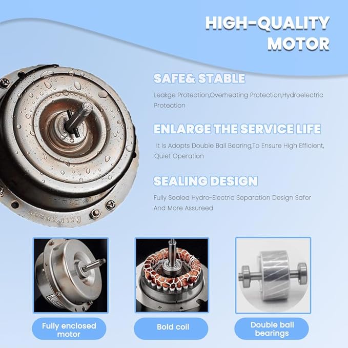 8 inch Exhaust Fan, 735CFM Wall Mounted Vent Fans, Ventilation Blower for Ceiling Bathroom Attic Window Basement Ventilation Fan, 110V 80W - Image 4