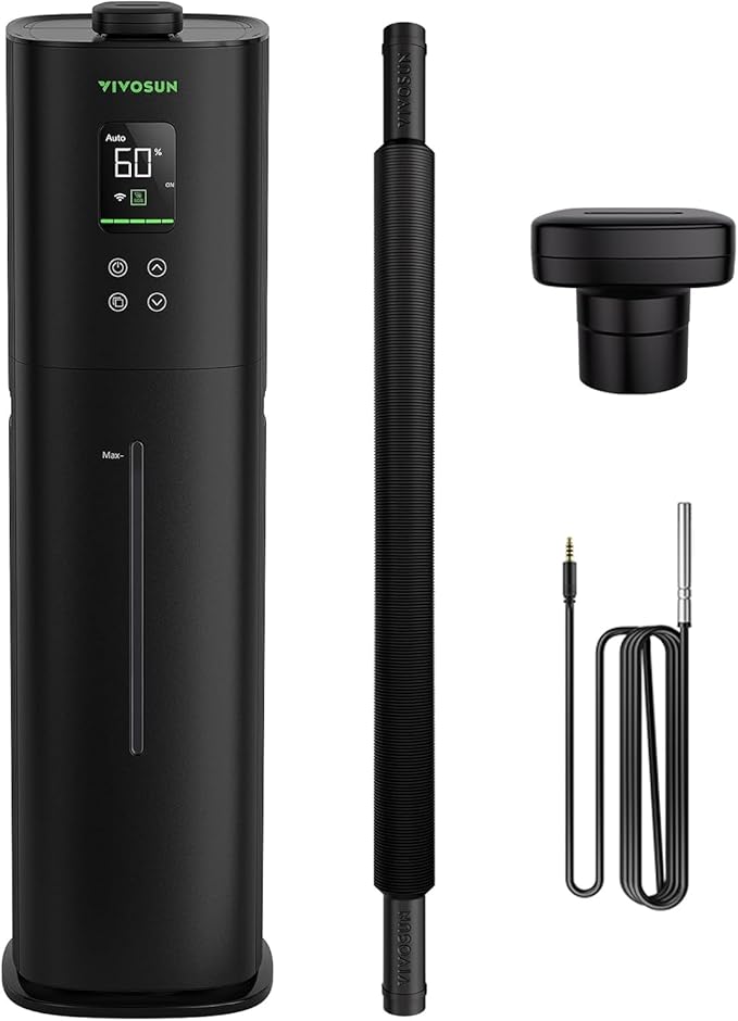 VIVOSUN AeroStream H09 Intelligent Wi-Fi Humidifier, 2.38 Gal / 9 L Humidifier with Temp & Humidity Probe, Smart Remote Control, Designed for Growers by VIVOSUN