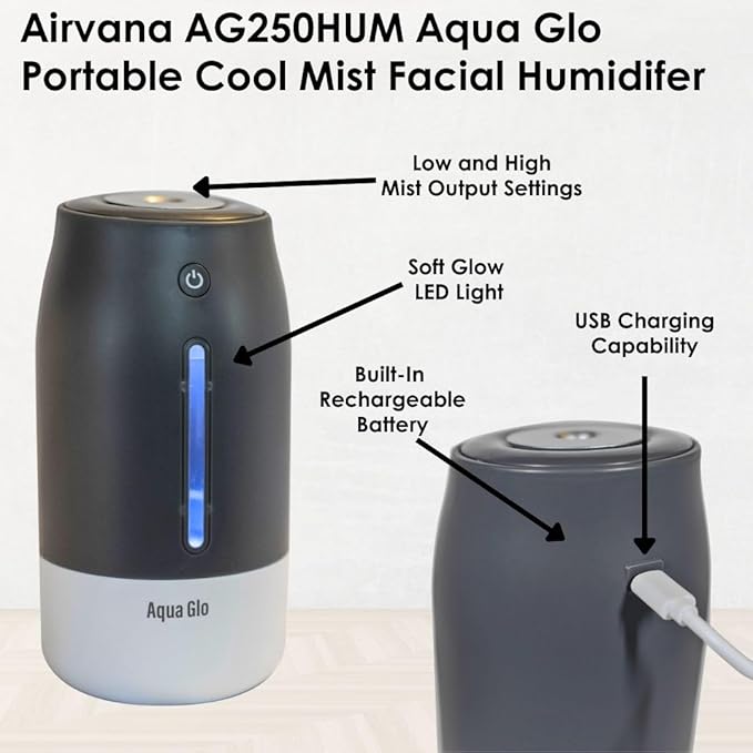 AG250HUM-V2-S Personal Humidifier, Silver - Image 2