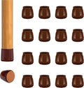36pcs Round Chair Leg Floor Protectors, Felt Pads Chair Leg Protectors for Hardwood Floors, Silicone Furniture Feet Cups Covers Felt Pads, Prevents Scratches & Reduce Noise, Brown, X-Small by BAIPOK