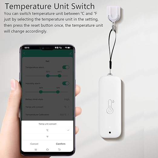 WiFi Thermometer Hygrometer: Smart Temperature Humidity Sensor with App Notification Alert, Data Storage Export, Calibrated Indoor Temperature Monitor, for Room Greenhouse Wine Cellar (1-Pack White) - Image 6