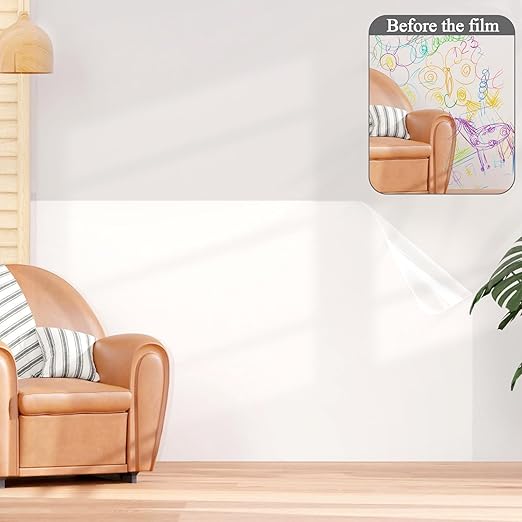 Kitchen Backsplash Wallpaper Stickers Clear Wall Protector Can Endure High Temperature Self-Adhesive Transparent Film Removable Paper for Cupboard Household 23.6in*196in - Image 5