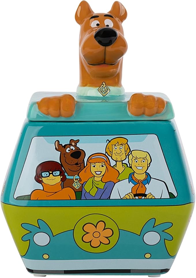 Silver Buffalo Scooby-Doo Mystery Machine Small Sculpted Ceramic Snack Jar Featuring Scooby-Doo, Shaggy, Velma, Daphne, and Fred, 5” x 5” x 6.75” - Image 2