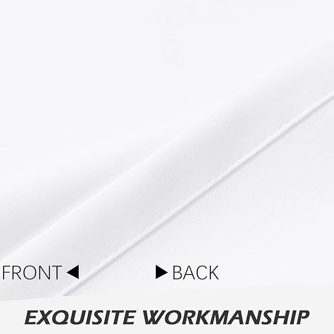 MYSKY HOME White Closet Curtain for Doorway, 80 Inch Long Grommet Light Filtering Door Panel for Living Room, Vertical Privacy Thermal Insulated, 1 Panel, 34 x 80 in, Pure White - Image 7