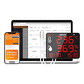 Elitech Wireless Hygrometer Thermometer Reusable Temperature Recorder Data Logger with Large Screen Data Storage Export, DR-230W-THDE with Dual External Temperature and Humidity Sensor by Elitech
