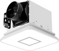 Fitop Bathroom Fan with Light，110CFM 1.0 Sones 1200lm LED Light 3000K/4000K/5000K Selectable，120V 43W Quiet Bathroom Ventilation Exhaust Fan for Shower/Restroom/Office/Home(silver) by Fitop