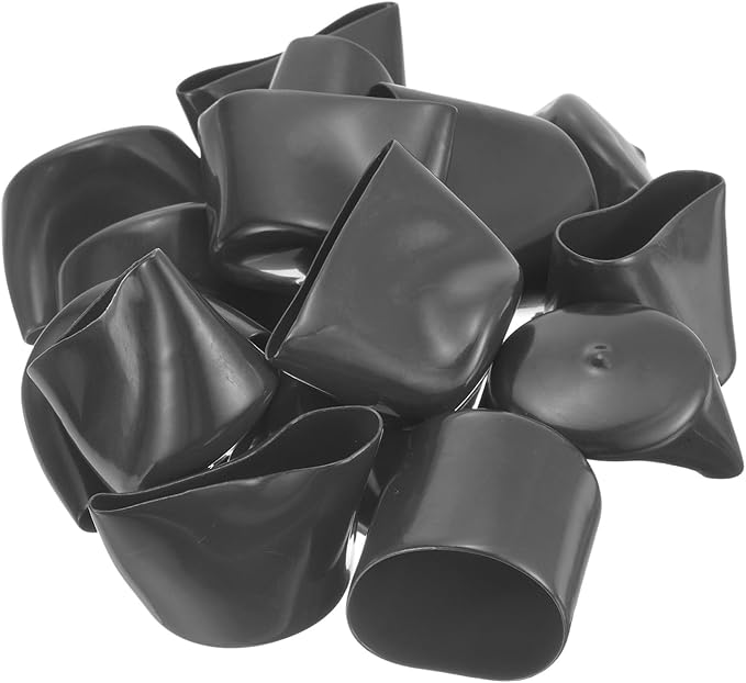 uxcell 20pcs Rubber End Caps 47mm(1 7/8") ID Vinyl Round Tube Bolt Cap Cover Thread Protectors Dark Grey - Image 4