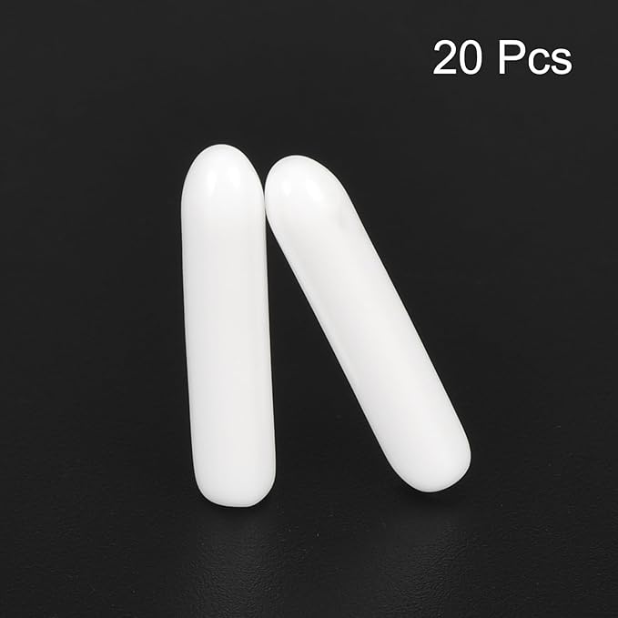 uxcell 20pcs Rubber End Caps 2mm ID Vinyl Round End Cap Cover Screw Thread Protectors White - Image 2