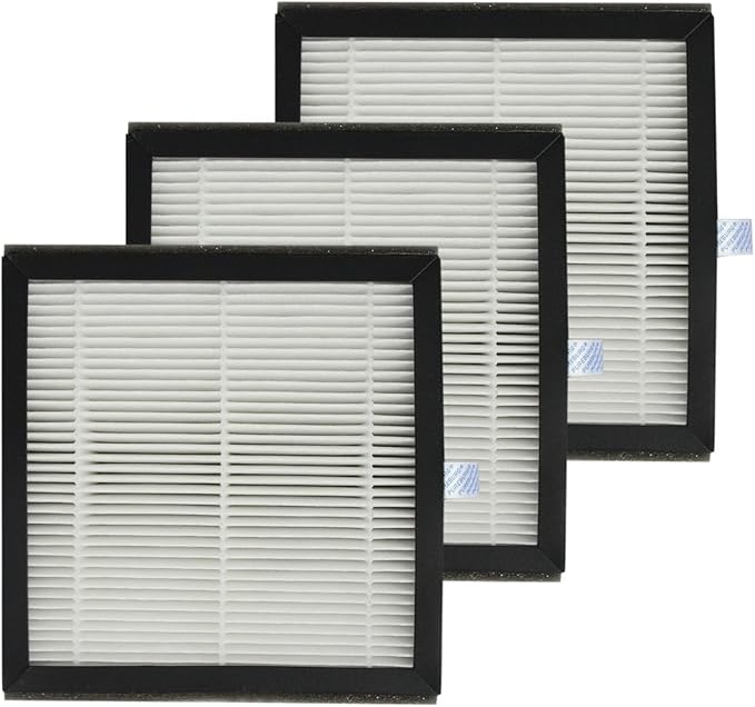 PUREBURG Replacement Filter Compatible with Tenergy Sorbi DH02 Dehumidifier Air Purifier 2-in-1(1000ML) & Afloia Q8 & Honati Hysure Q7,3-Pack H13 HEPA + Activated Carbon Version by PUREBURG-PureYourBreath
