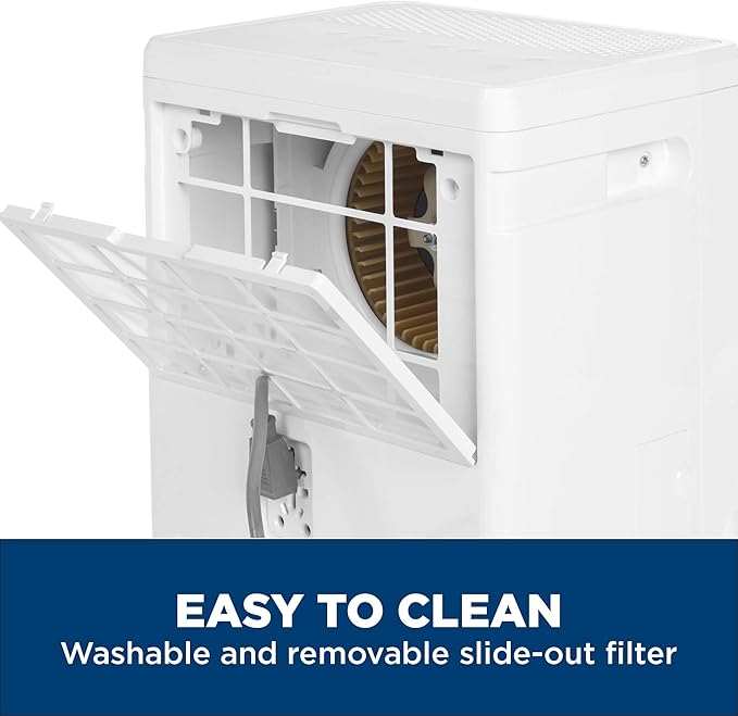 GE Portable Dehumidifier 25 Pint, Perfect for Bedroom, Basement & Garage or Rooms up to 1500 Sq Ft, Ideal for High Humidity Areas, Complete with Empty Bucket Alarm & Clean Filter Alert - Image 6