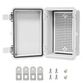 Junction Box, ABS Plastic, IP65 Waterproof Dustproof Universal Electrical Enclosure, Hinged Shell Outdoor and Indoor Usage Project Box, 5.9"x 3.9"x 2.8"(150x100x70mm), Grey by LMioEtool