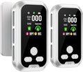 2Pack 5IN1 Plug in Smoke & Carbon Monoxide Detector & Combustible Natural Gas Combination Builti-in Backup Battery HD Screen [Smoke Gas CO Temp Humidity Sensor] for Home Hotel Travel (White) by HAKINAKU