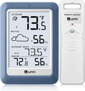 Indoor Outdoor Thermometer Hygrometer Wireless Weather Station, Temperature Humidity Monitor Battery Powered Inside Outside Thermometers with 330ft Range Remote Sensor(Blue) by UUNNI