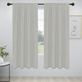 Easy-Going Rod Pocket Blackout Curtains for Bedroom, Room Darkening Window Curtains for Living Room, Thermal Insulated Noise Reduction Solid Window Drapes, 2 Panels(42x72 in, Greyish White) by Easy-Going