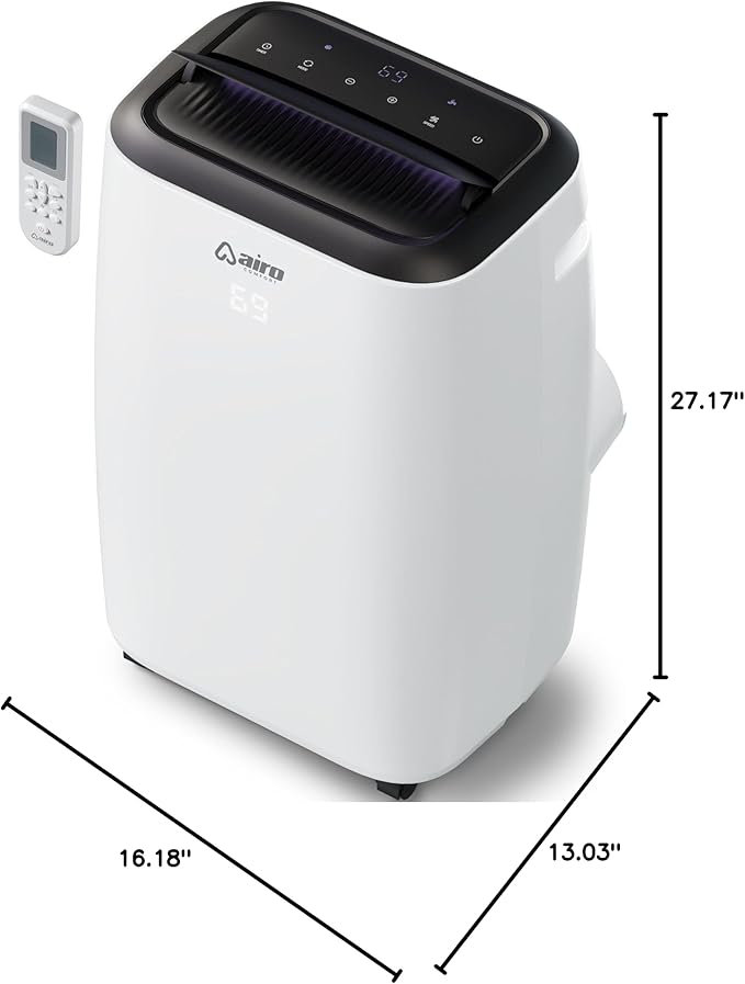 Portable Air Conditioners 10000 BTU AIRO COMFORT, AC Unit Floor Standing with Remote Control & DYI Installation Kit - Image 10