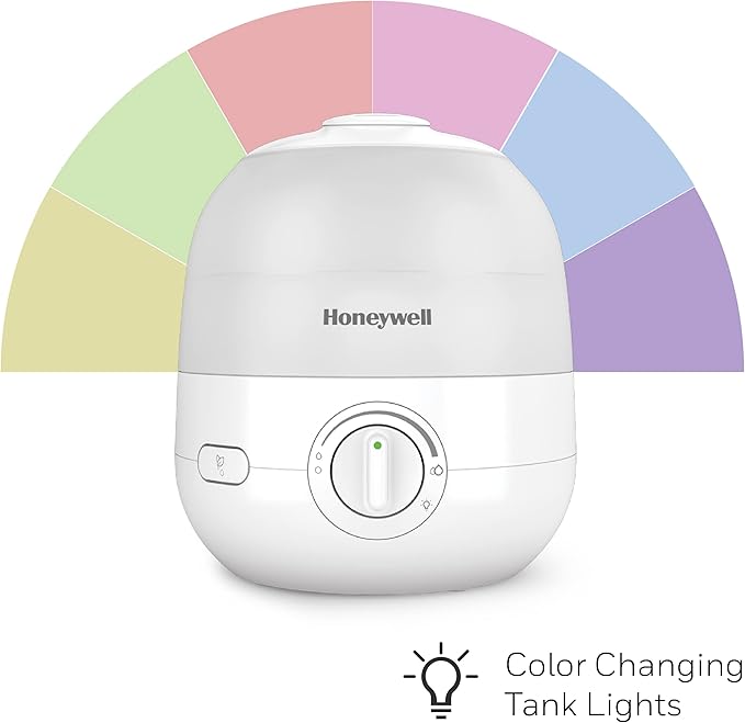 Honeywell Ultra Glow Light Changing Humidifier and Diffuser – Cool Mist Humidifier for Bedroom or Office with Essential Oil Diffuser - Image 3