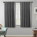 H.VERSAILTEX Blackout Curtains Thermal Insulated Window Treatment Panels Room Darkening Blackout Drapes for Living Room Back Tab/Rod Pocket Bedroom Draperies, 52 x 63 Inch, Bluish Gray, 2 Panels by HVERSAILTEX