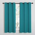 NICETOWN Room Darkening Curtains 63 inch Length 2 Panels, Thermal Insulated Grommet Blackout Curtains for Modern Casual Elegant Bedroom Kids Room Theme Decoration (Peacock Teal, 2 Pieces, W42) by NICETOWN