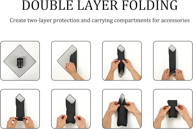 Camera Protective Wrap, Lens Protector, Magic Self-Adhesive Cloth for DSLR/Camera Lens/Phone/Accessories, 13.8''*13.8'' - Image 7