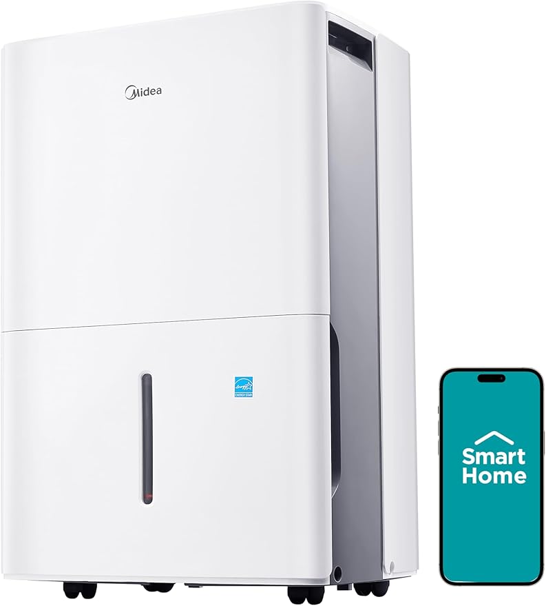 Midea 1,500 Sq. Ft. Energy Star Certified Dehumidifier With Reusable Air Filter 22 Pint - Ideal For Basements, Large & Medium Sized Rooms, And Bathrooms (White) by Makeyourselfathome