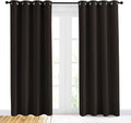 NICETOWN Energy Smart Thermal Insulated Solid Grommet Blackout Curtains/Drapes for Living Room (2 Panels, 42 inches x 84 inches, Toffee Brown) by NICETOWN