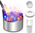 Halloween Mist Maker, Halloween LED Ultrasonic Mister Fogger with Light Witch Cauldron Diffuser Fog Machine Atomizer Bowl Terrarium High Output Humidifier Water Vaporizer with Splash Guard Float Disc by DasTooKii
